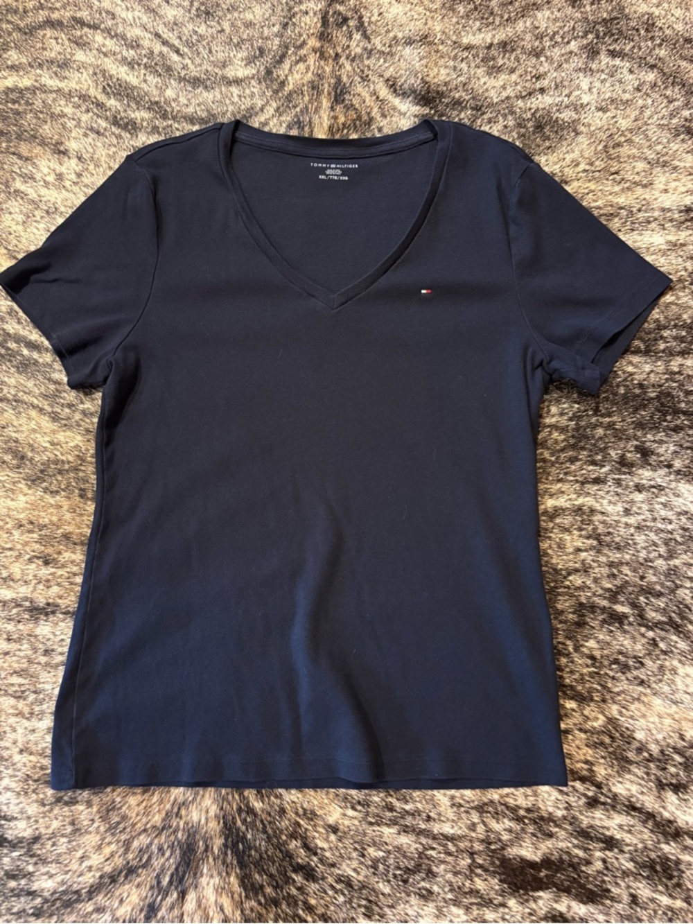 Tommy Hilfiger Women’s Black Short Sleeve Shirt Size XXL, 100% Cotton